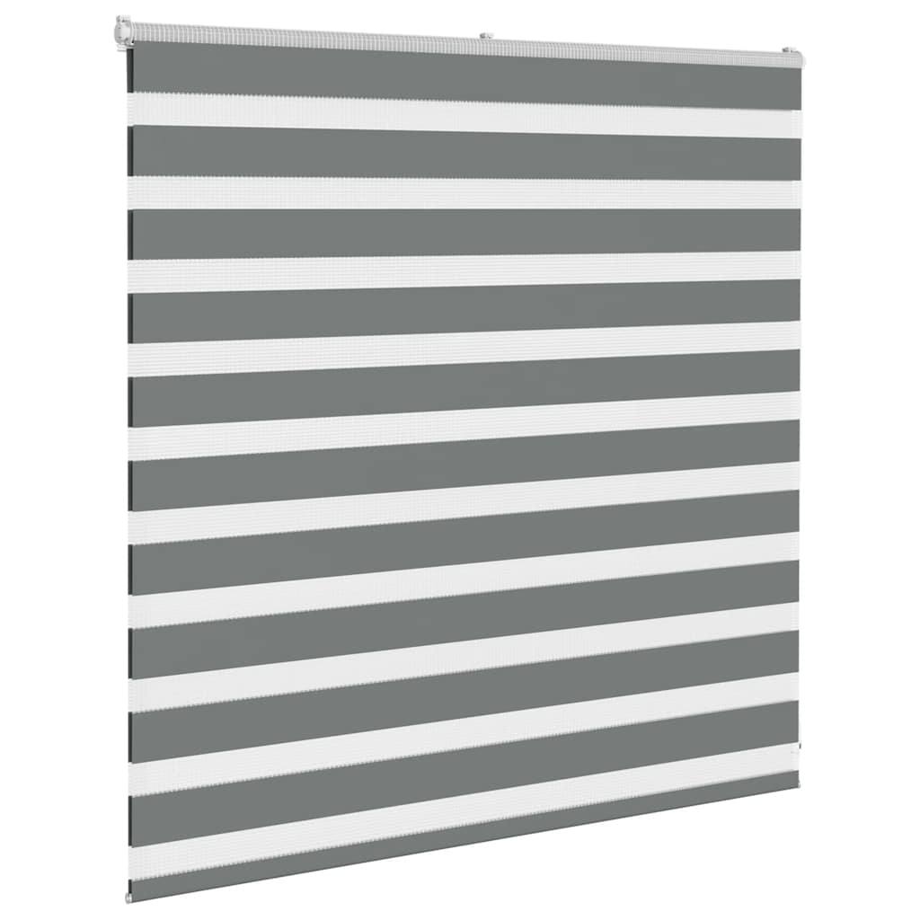 vidaXL Jaluzea tip zebra gri închis lățime țesătură 135,9 cm poliester