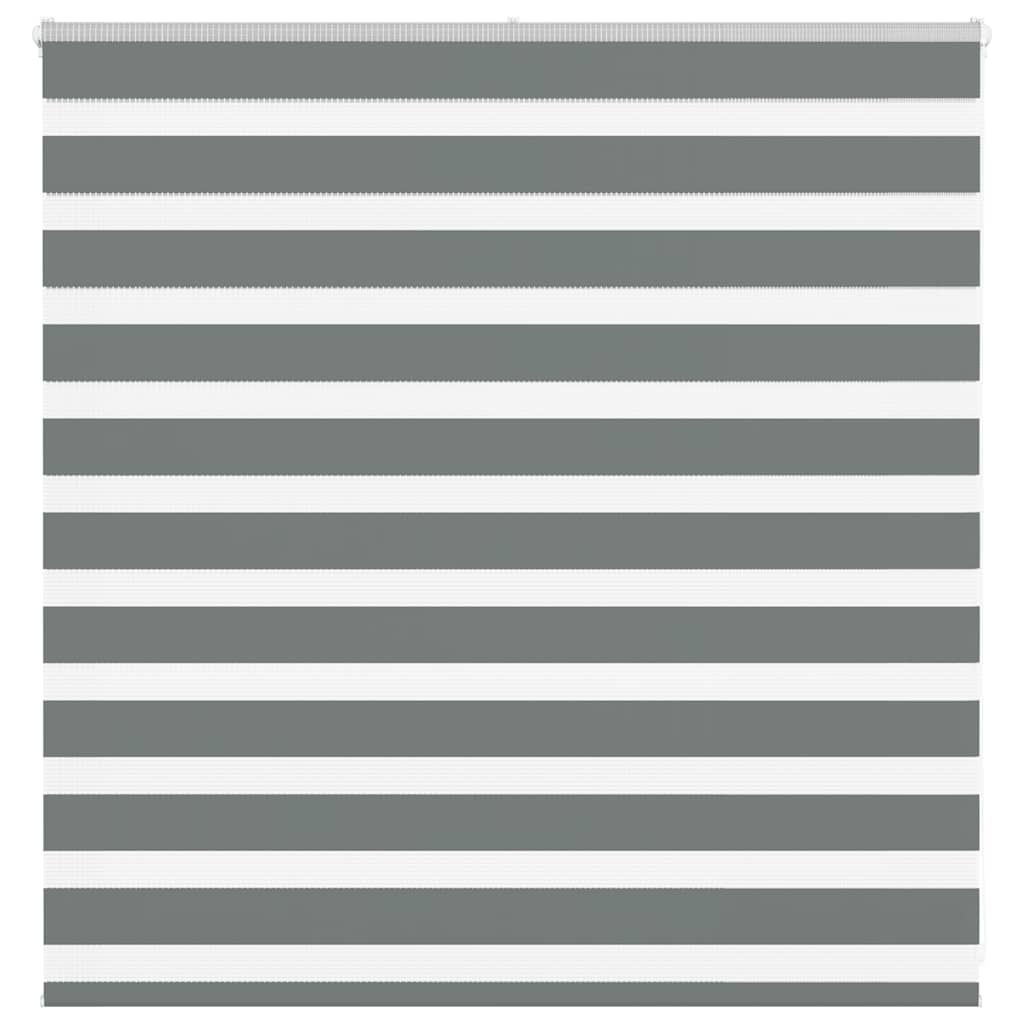 vidaXL Jaluzea tip zebra gri închis lățime țesătură 135,9 cm poliester