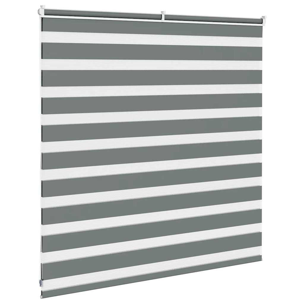 vidaXL Jaluzea tip zebra gri închis lățime țesătură 145,9 cm poliester