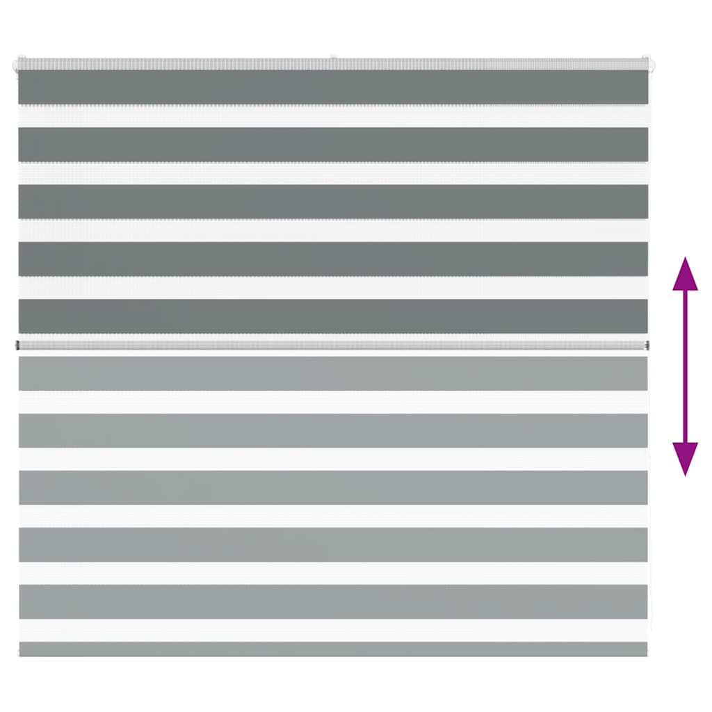 vidaXL Jaluzea tip zebra gri închis lățime țesătură 155,9 cm poliester