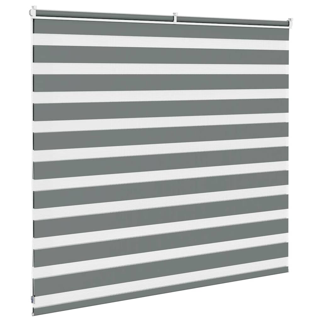 vidaXL Jaluzea tip zebra gri închis lățime țesătură 160,9 cm poliester