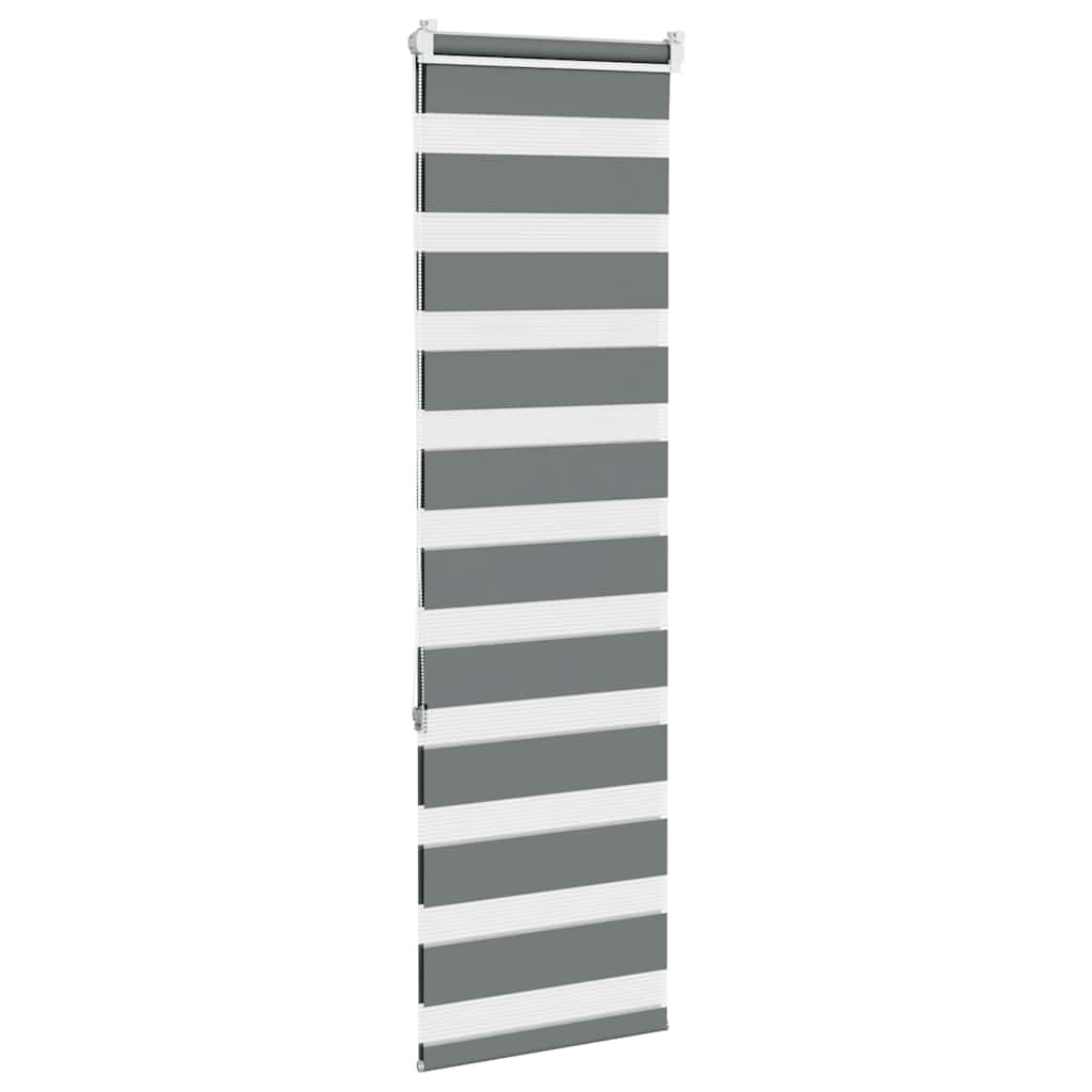 vidaXL Jaluzea tip zebra gri închis lățime țesătură 35,9 cm poliester