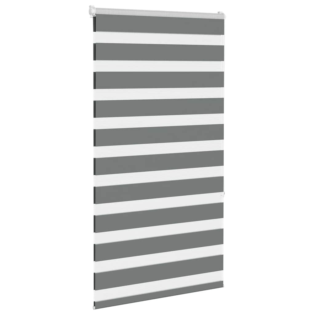 vidaXL Jaluzea tip zebra gri închis lățime țesătură 70,9 cm poliester