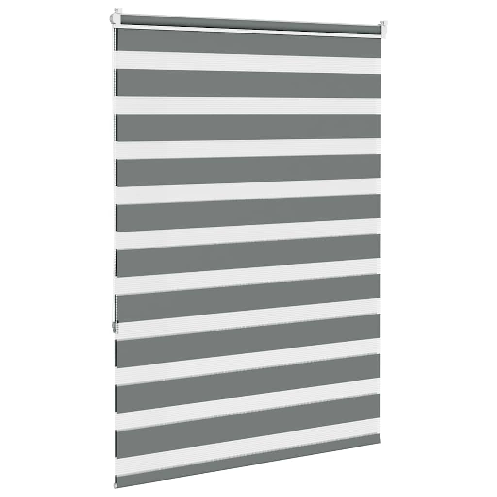vidaXL Jaluzea tip zebra gri închis lățime țesătură 95,9 cm poliester vidaXL Jaluzea tip zebra gri închis lățime țesătură 95,9 cm poliester