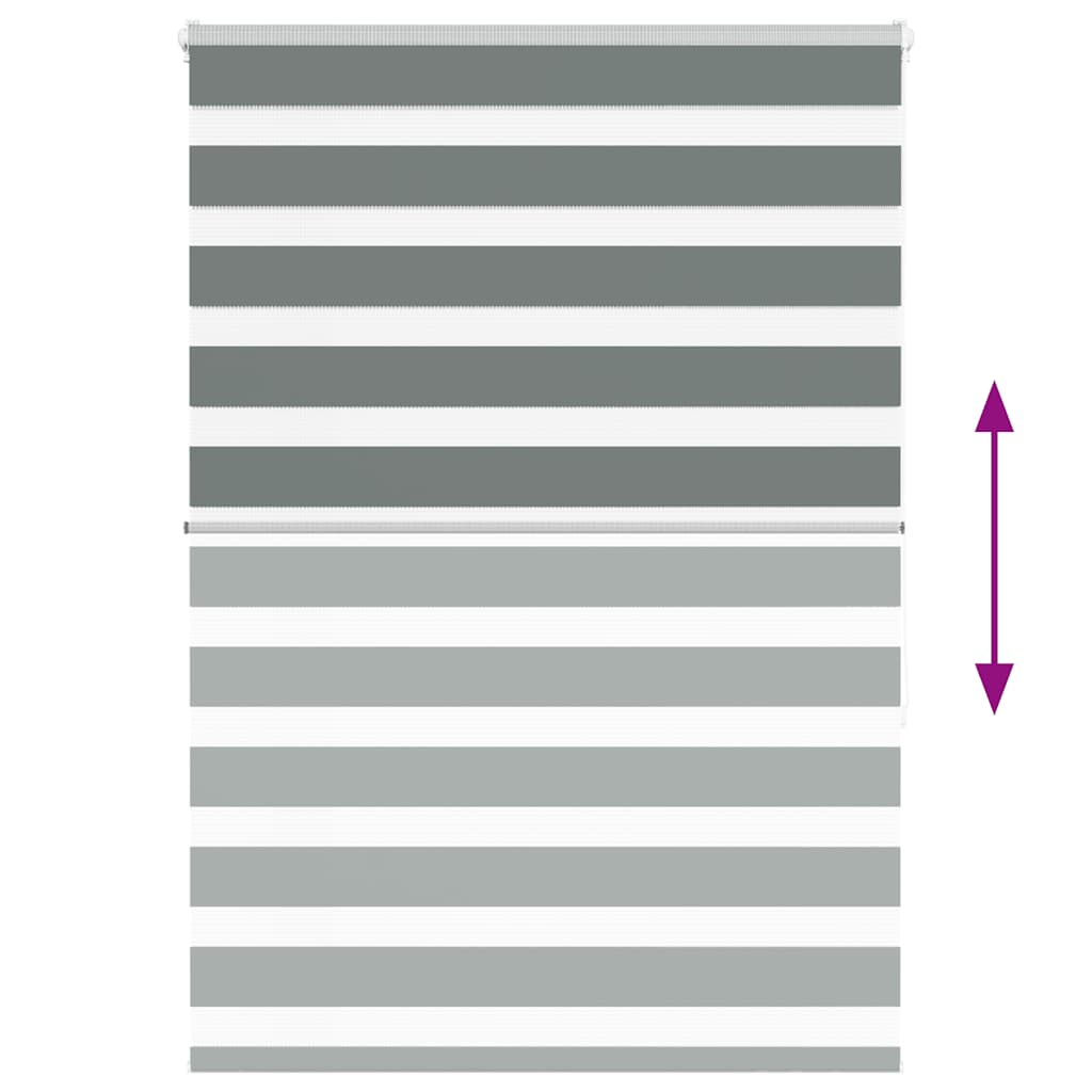 vidaXL Jaluzea tip zebra gri închis lățime țesătură 100,9 cm poliester