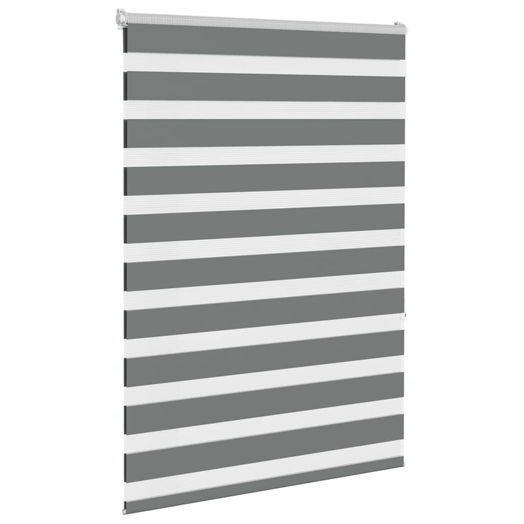 vidaXL Jaluzea tip zebra gri închis lățime țesătură 110,9 cm poliester