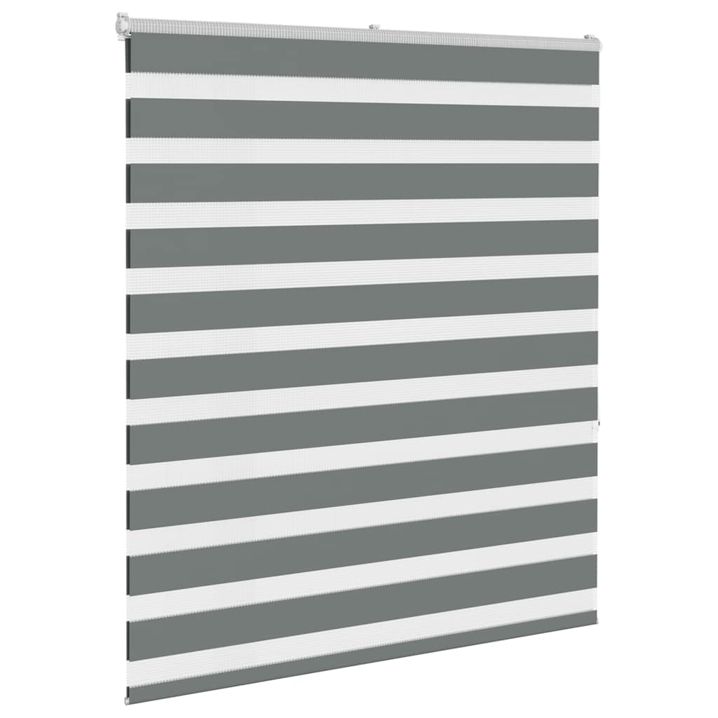 vidaXL Jaluzea tip zebra gri închis lățime țesătură 115,9 cm poliester