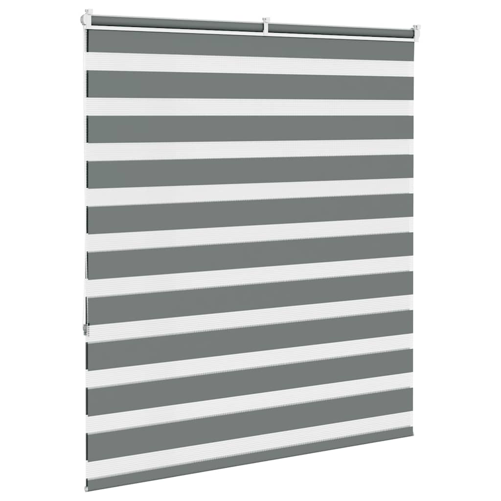 vidaXL Jaluzea tip zebra gri închis lățime țesătură 115,9 cm poliester