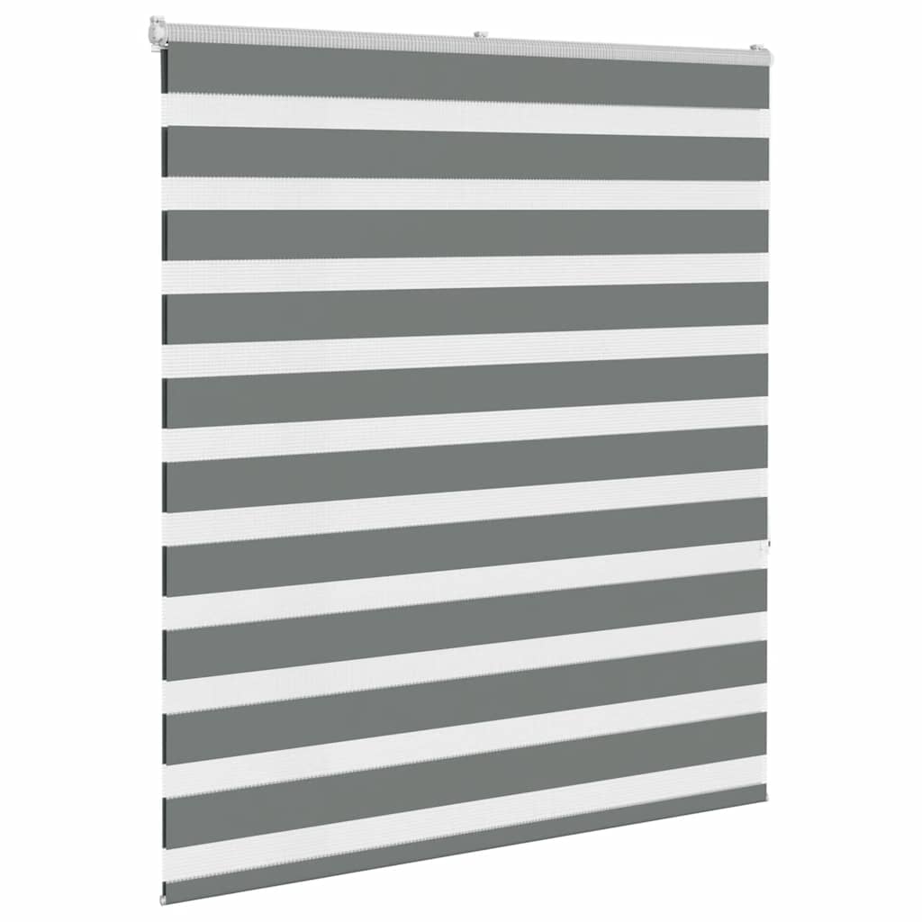 vidaXL Jaluzea tip zebra gri închis lățime țesătură 130,9 cm poliester