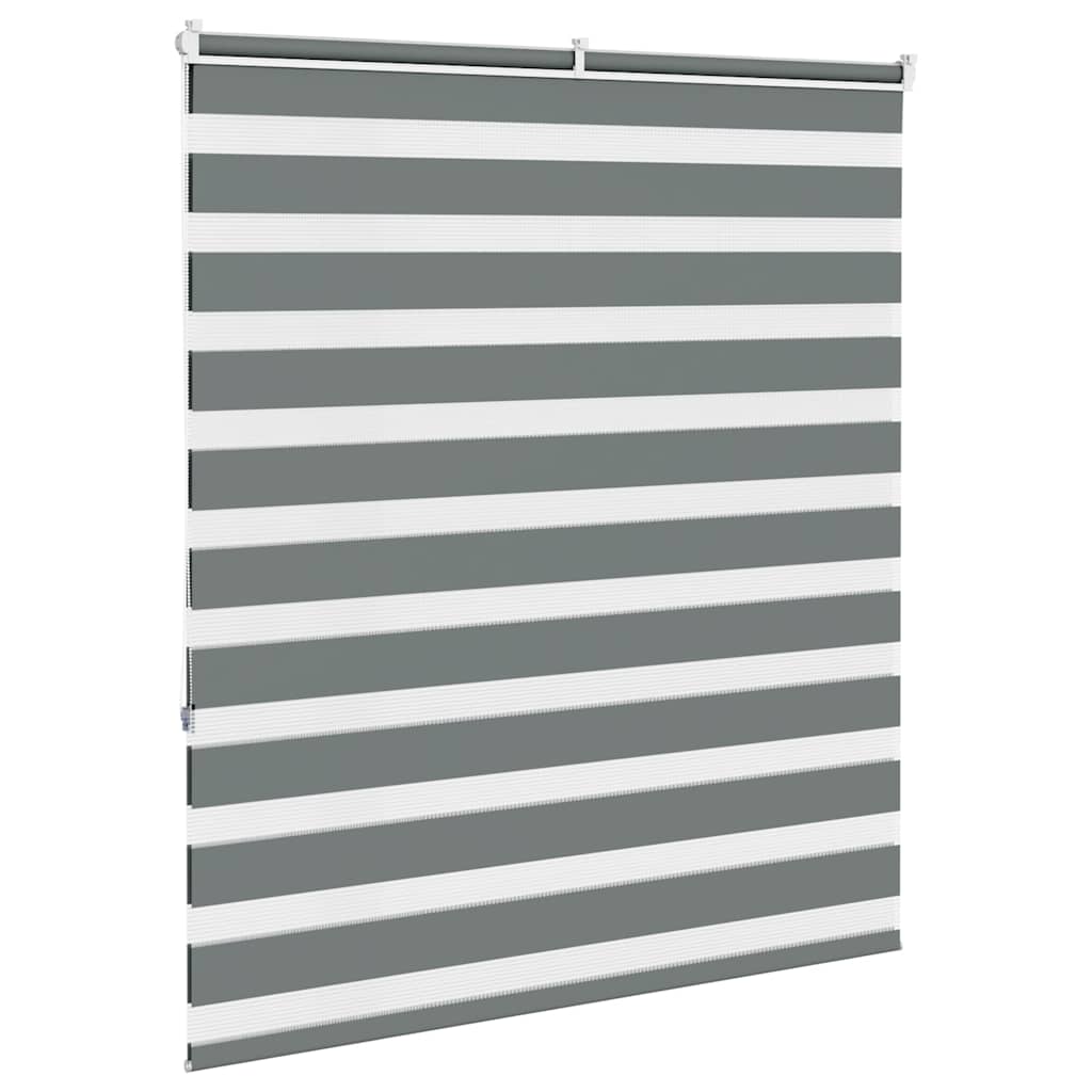 vidaXL Jaluzea tip zebra gri închis lățime țesătură 130,9 cm poliester