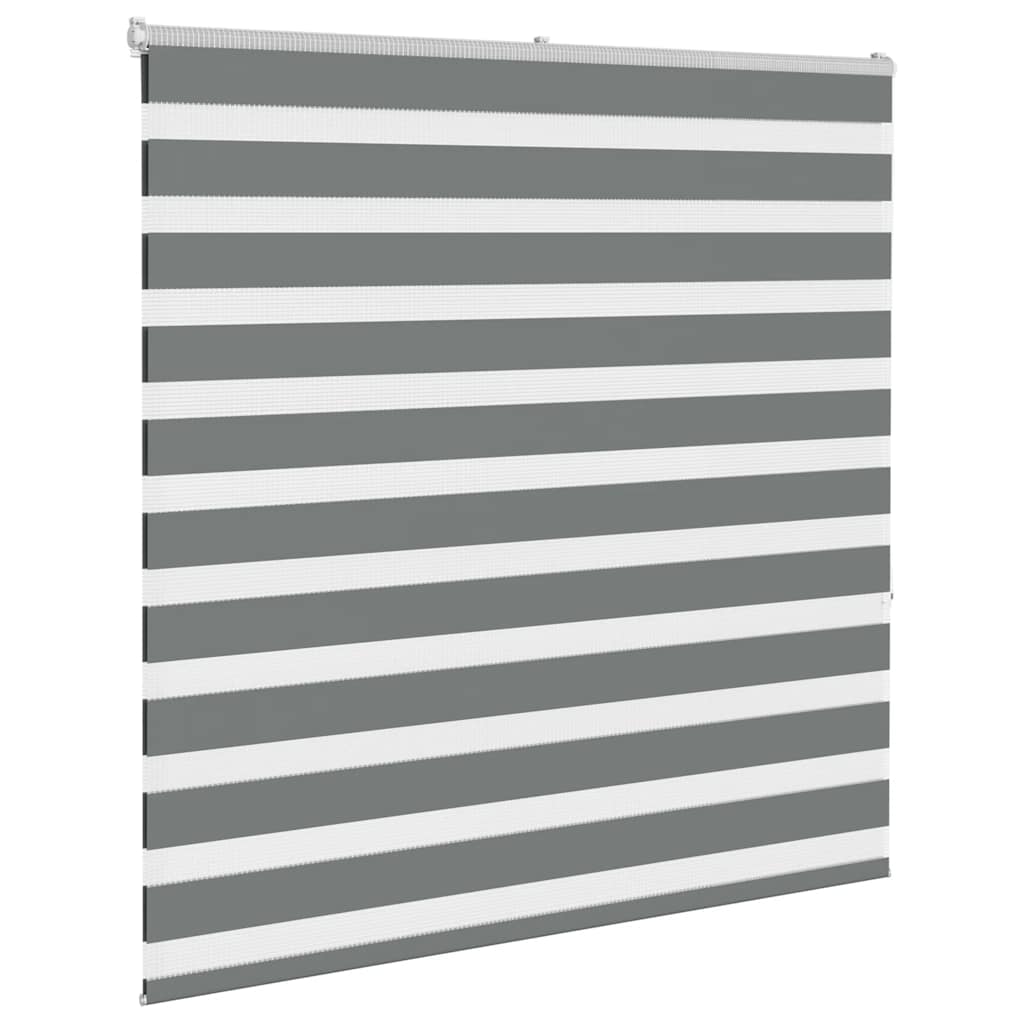vidaXL Jaluzea tip zebra gri închis lățime țesătură 145,9 cm poliester