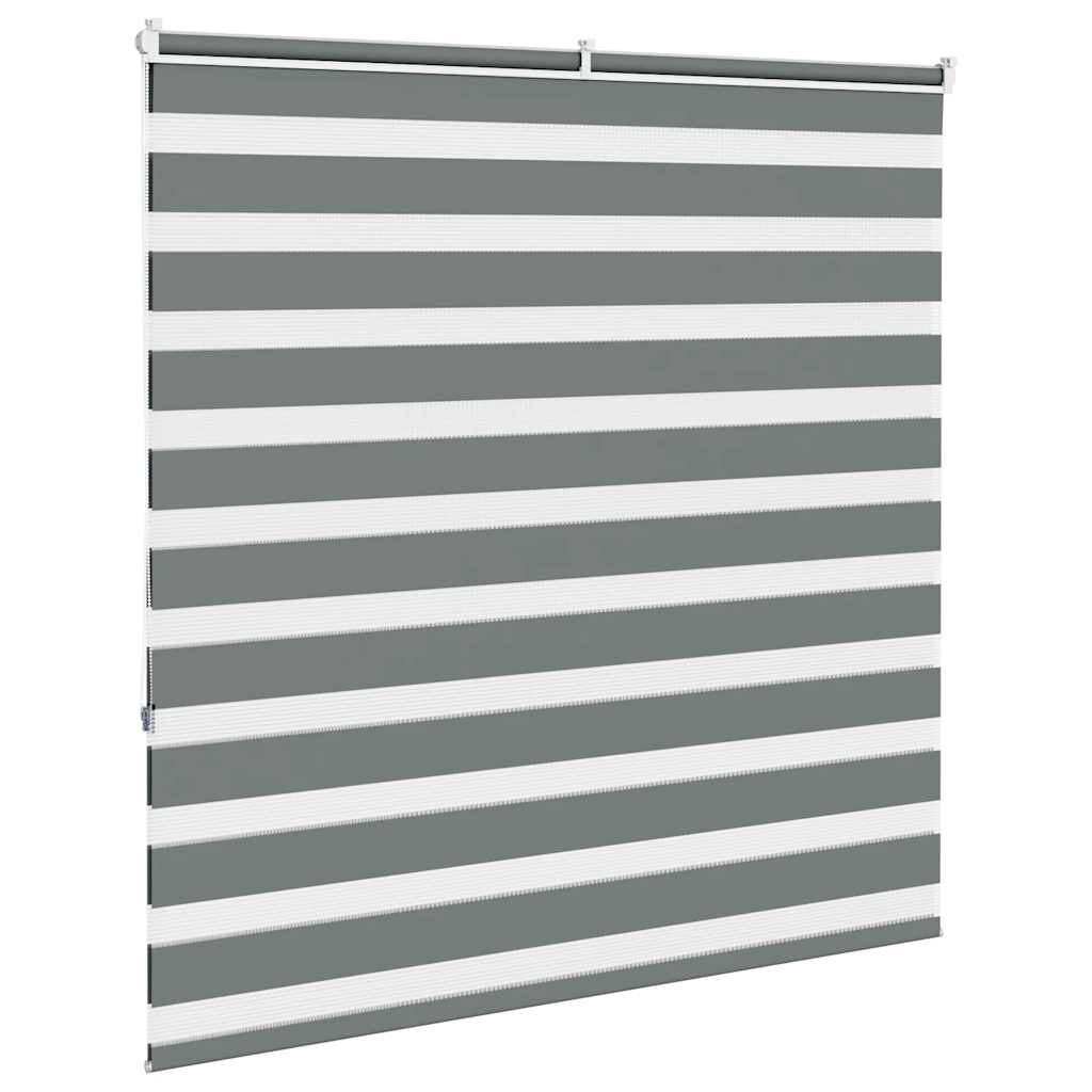 vidaXL Jaluzea tip zebra gri închis lățime țesătură 145,9 cm poliester