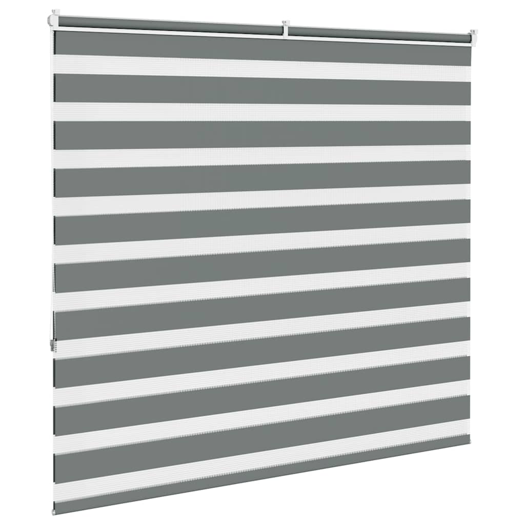 vidaXL Jaluzea tip zebra gri închis lățime țesătură 150,9 cm poliester