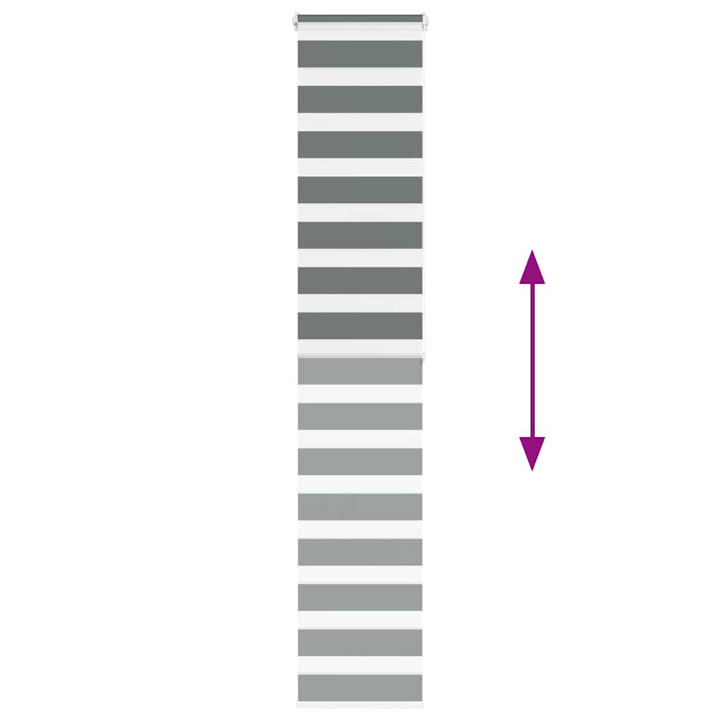 vidaXL Jaluzea tip zebra gri închis lățime țesătură 35,9 cm poliester