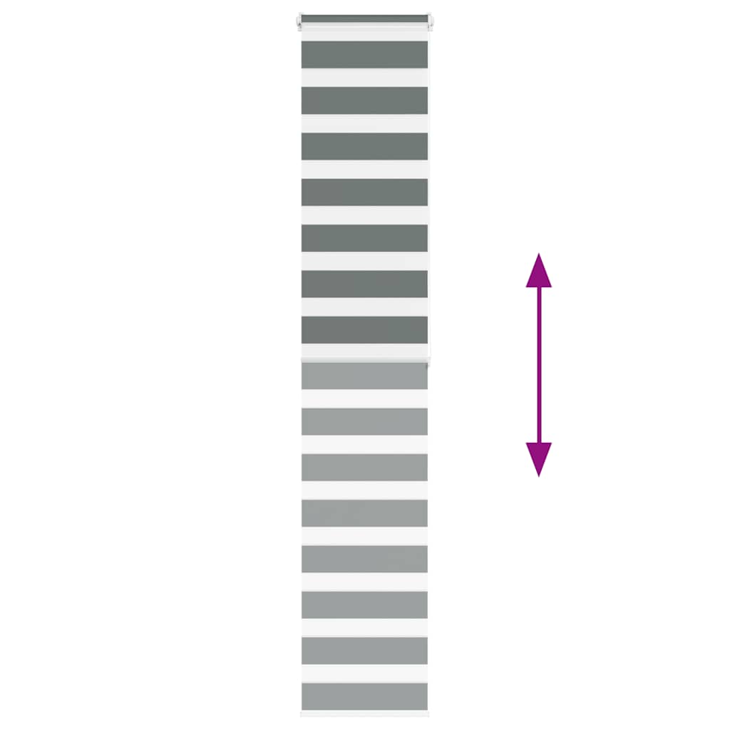 vidaXL Jaluzea tip zebra gri închis lățime țesătură 40,9 cm poliester