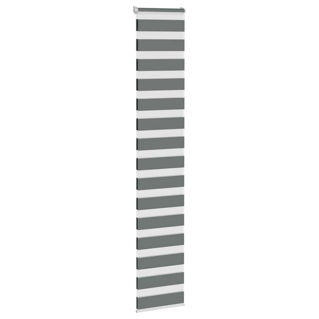 vidaXL Jaluzea tip zebra gri închis lățime țesătură 45,9 cm poliester