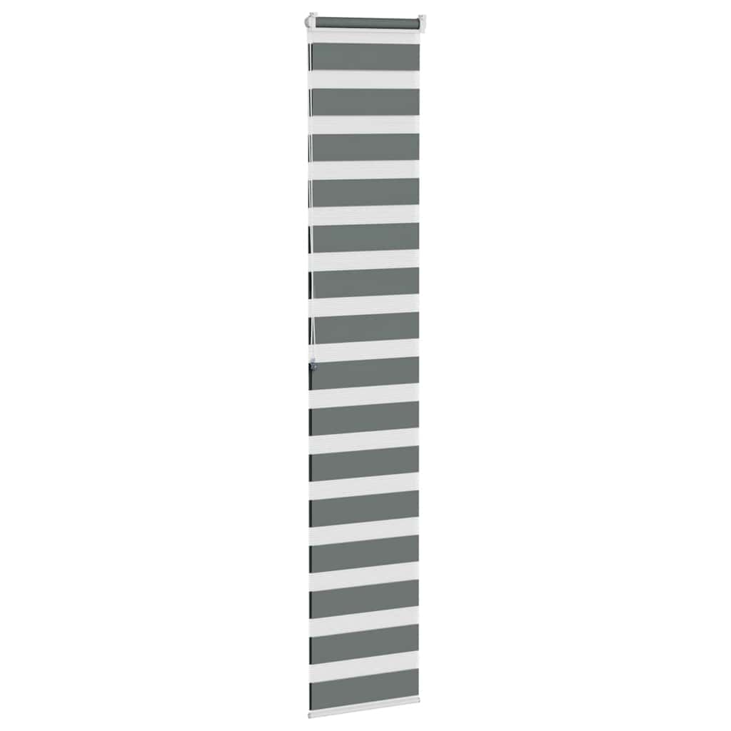 vidaXL Jaluzea tip zebra gri închis lățime țesătură 45,9 cm poliester
