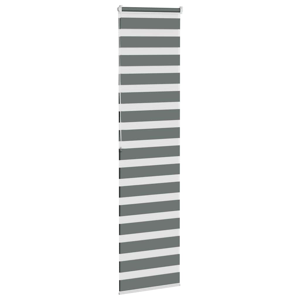 vidaXL Jaluzea tip zebra gri închis lățime țesătură 55,9 cm poliester