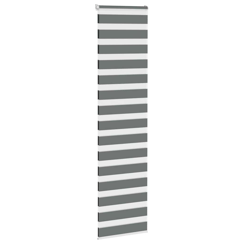 vidaXL Jaluzea tip zebra gri închis lățime țesătură 65,9 cm poliester