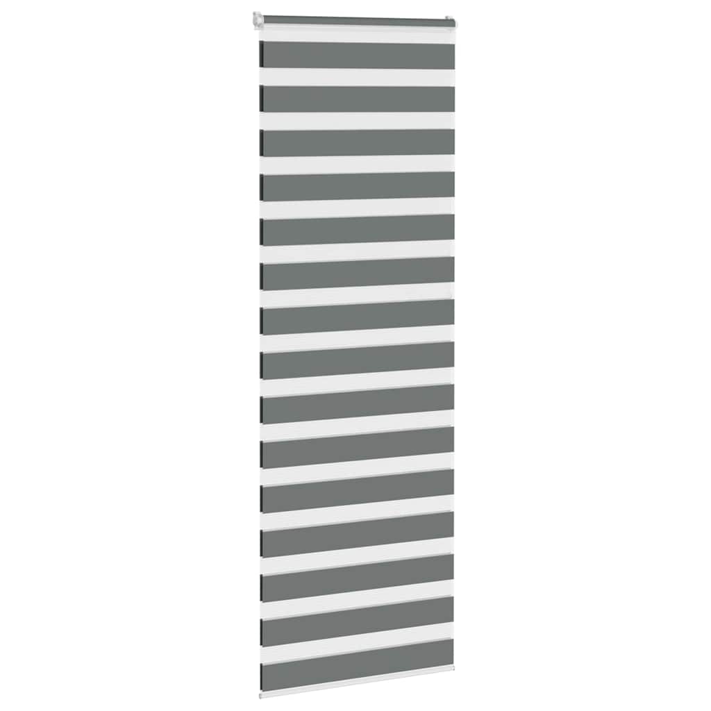 vidaXL Jaluzea tip zebra gri închis lățime țesătură 70,9 cm poliester
