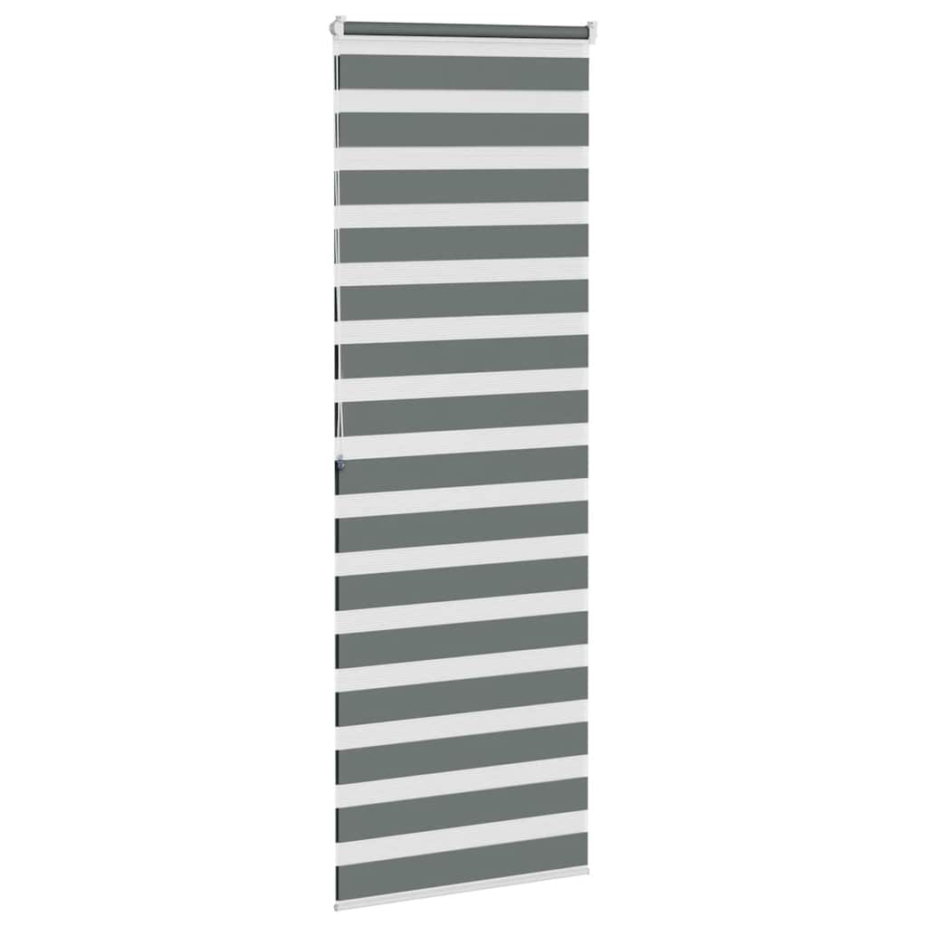 vidaXL Jaluzea tip zebra gri închis lățime țesătură 75,9 cm poliester
