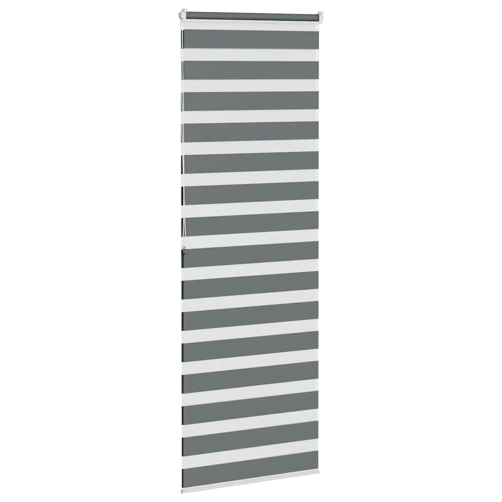 vidaXL Jaluzea tip zebra gri închis lățime țesătură 85,9 cm poliester vidaXL Jaluzea tip zebra gri închis lățime țesătură 85,9 cm poliester
