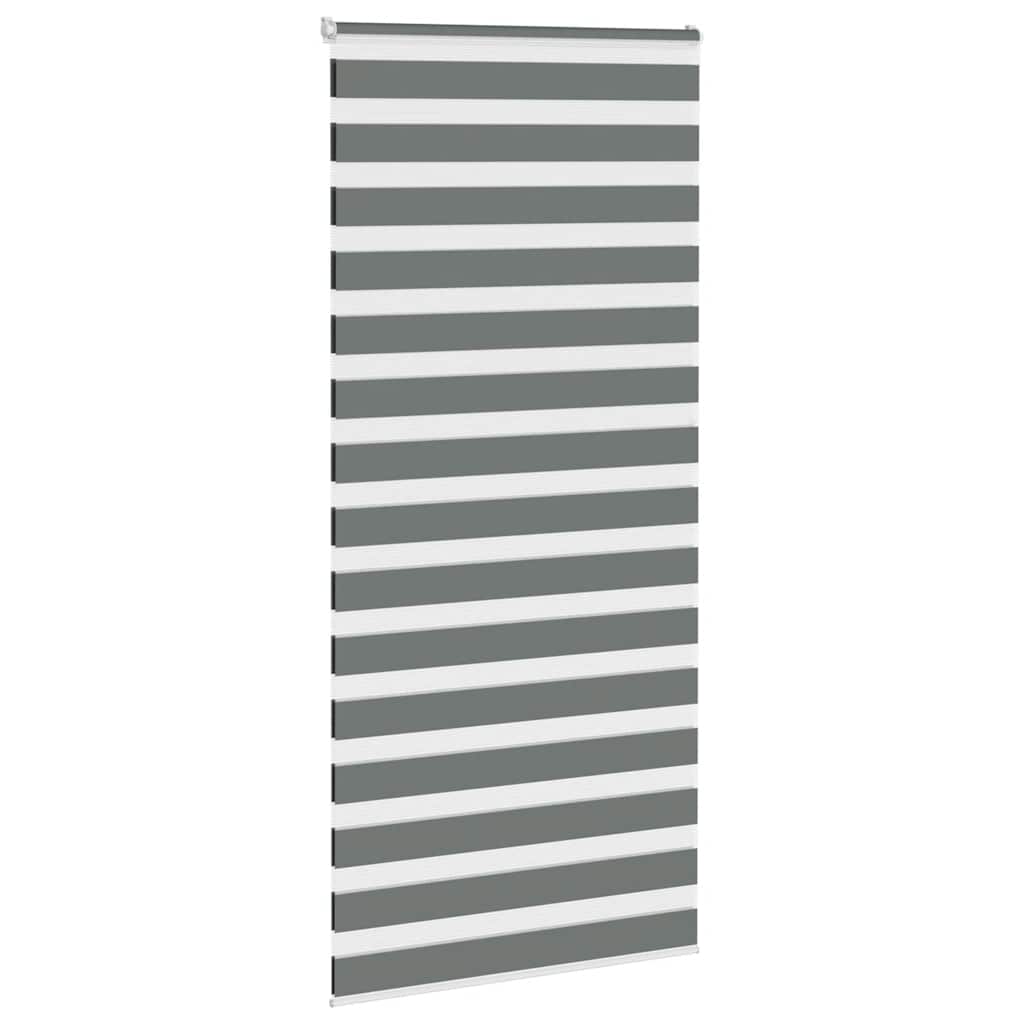 vidaXL Jaluzea tip zebra gri închis lățime țesătură 100,9 cm poliester