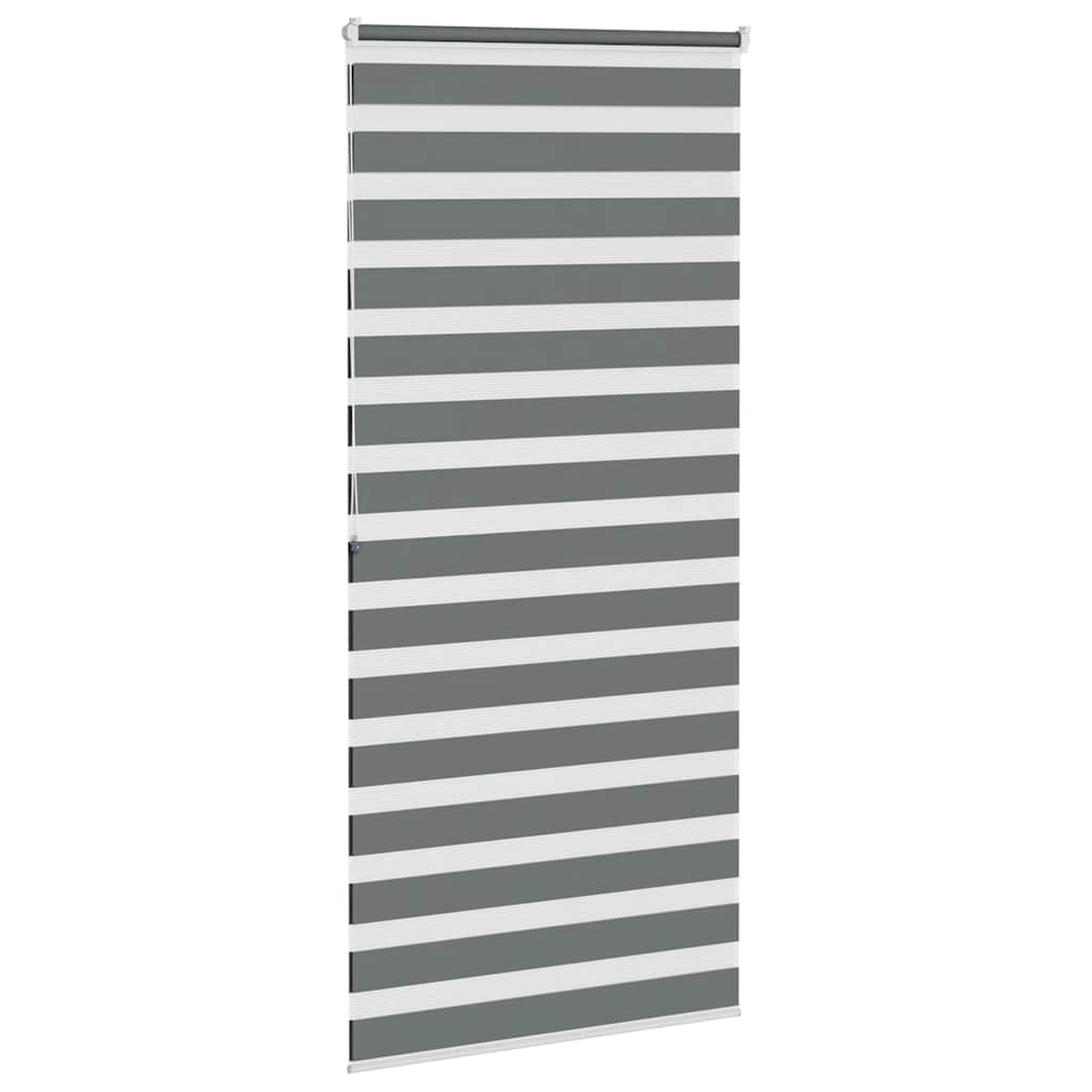 vidaXL Jaluzea tip zebra gri închis lățime țesătură 100,9 cm poliester