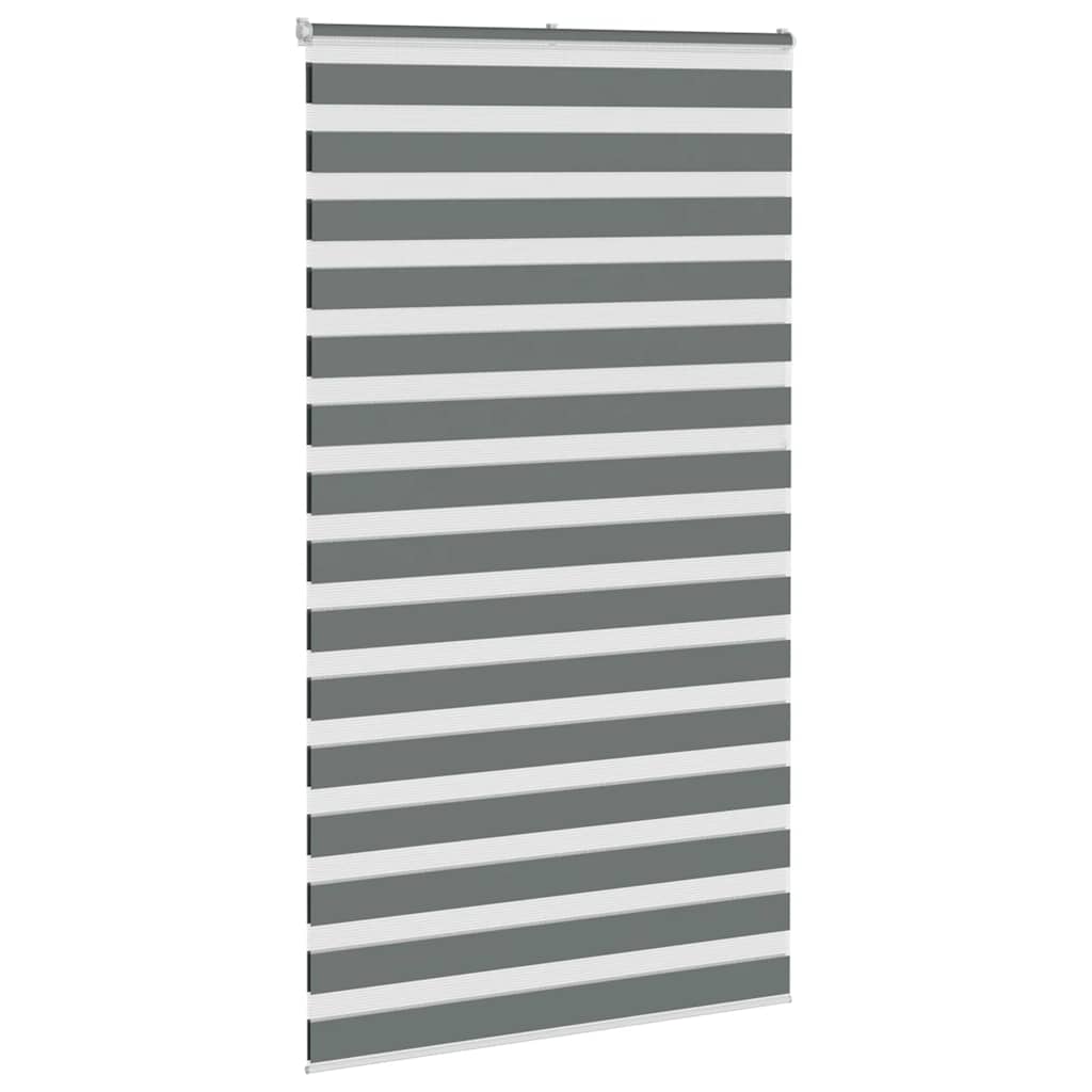 vidaXL Jaluzea tip zebra gri închis lățime țesătură 115,9 cm poliester