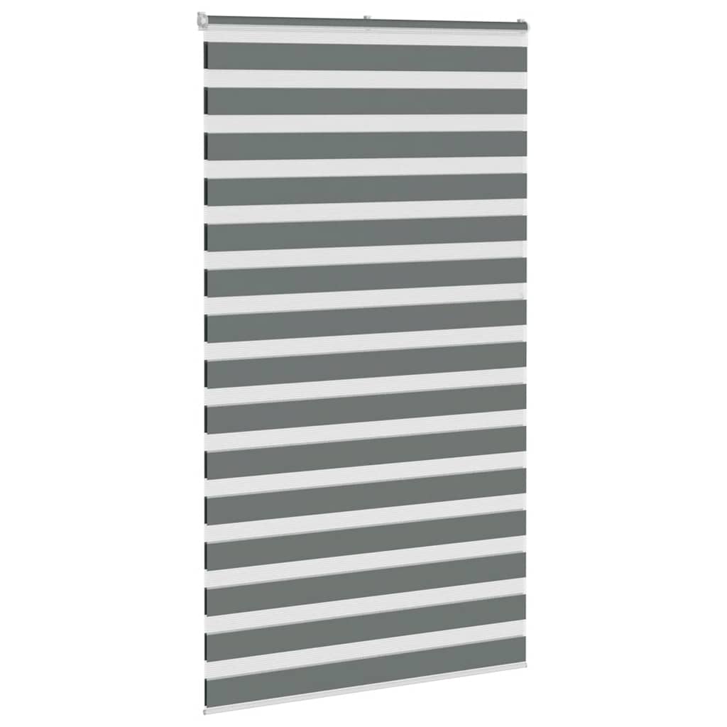 vidaXL Jaluzea tip zebra gri închis lățime țesătură 130,9 cm poliester