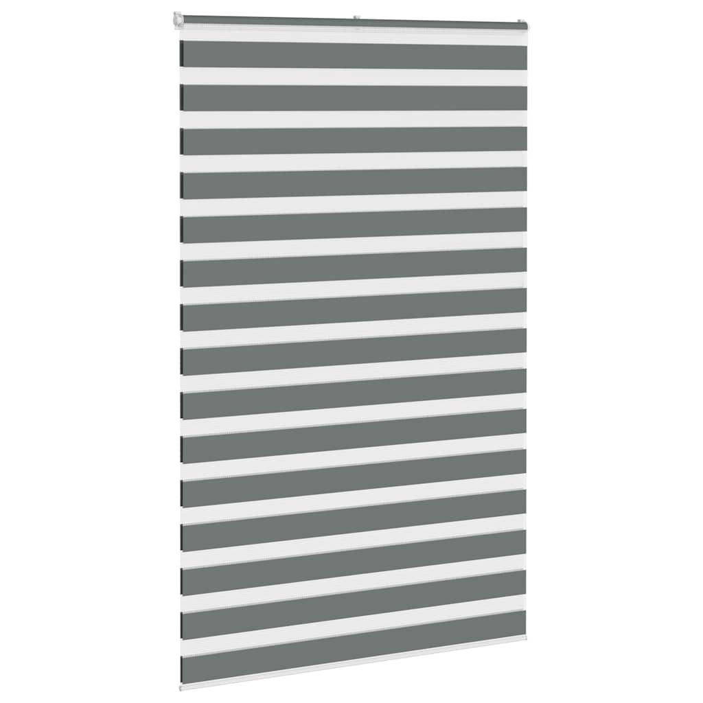 vidaXL Jaluzea tip zebra gri închis lățime țesătură 135,9 cm poliester