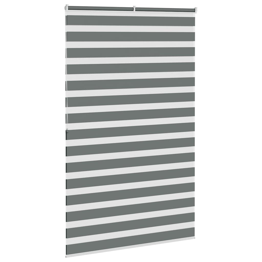vidaXL Jaluzea tip zebra gri închis lățime țesătură 145,9 cm poliester