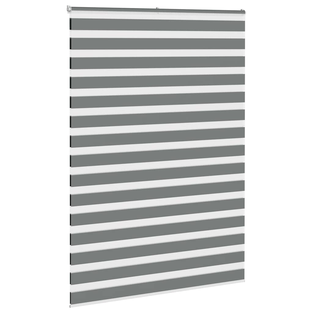 vidaXL Jaluzea tip zebra gri închis lățime țesătură 160,9 cm poliester