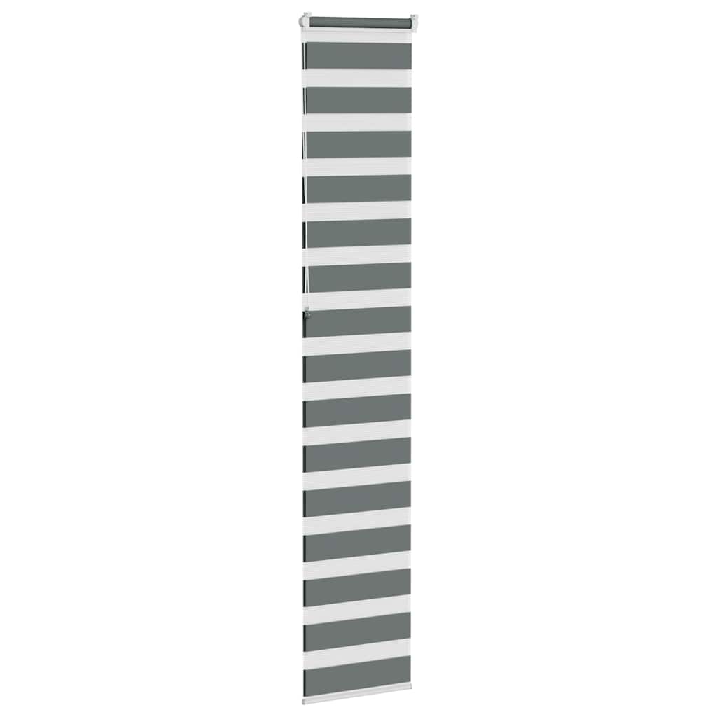 vidaXL Jaluzea tip zebra gri închis lățime țesătură 40,9 cm poliester