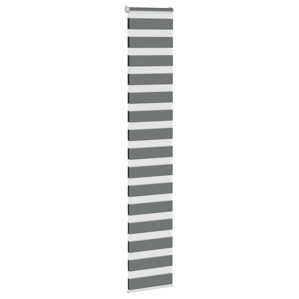 vidaXL Jaluzea tip zebra gri închis lățime țesătură 45,9 cm poliester
