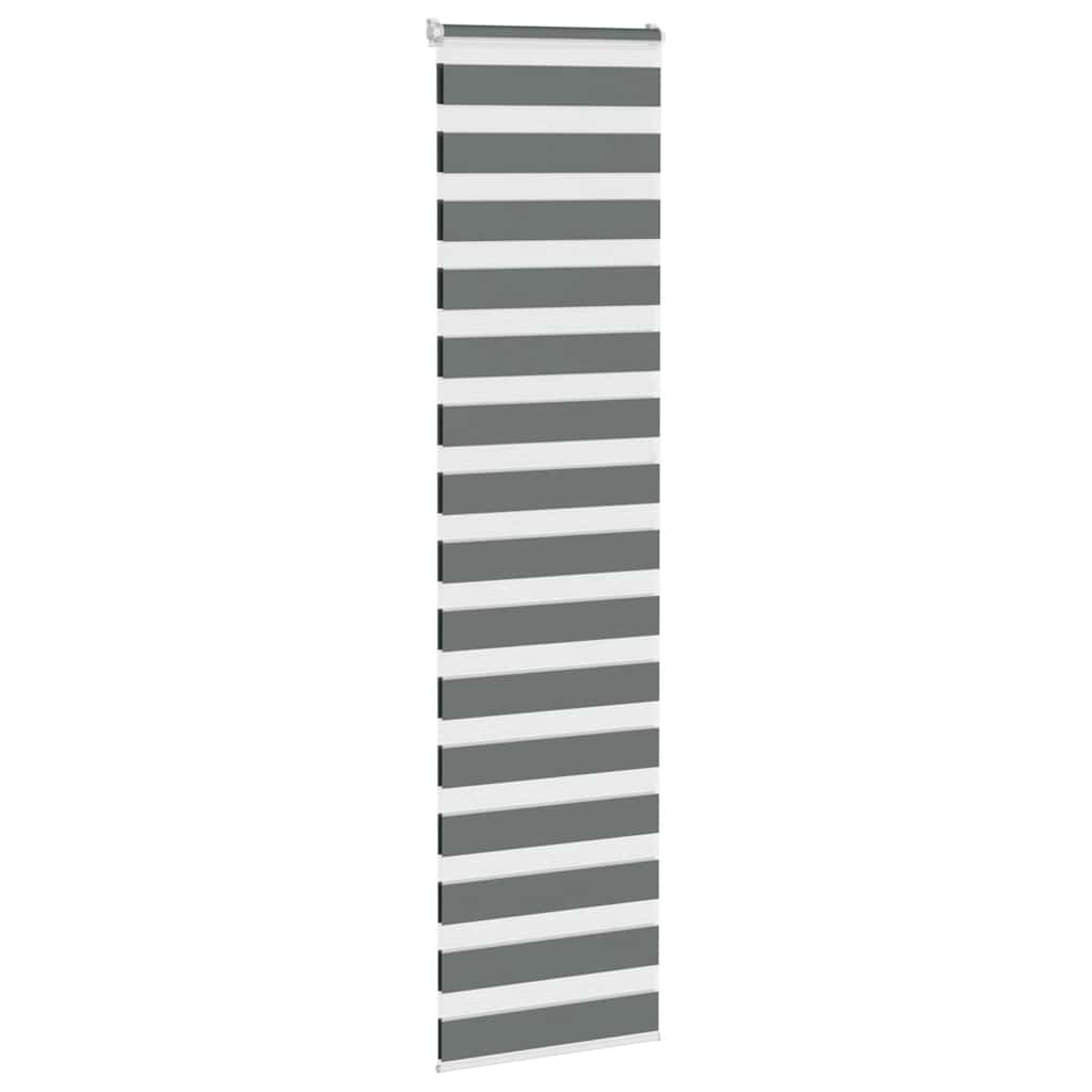 vidaXL Jaluzea tip zebra gri închis lățime țesătură 50,9 cm poliester