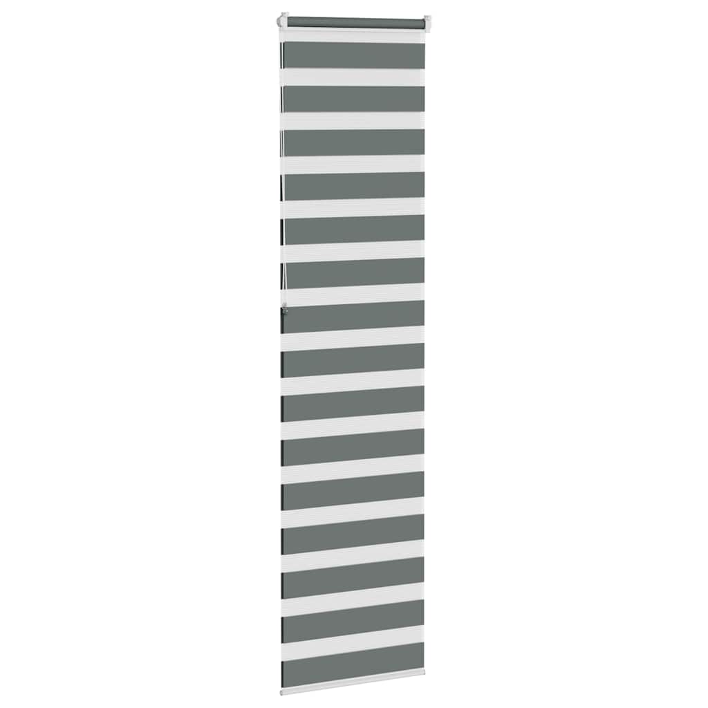 vidaXL Jaluzea tip zebra gri închis lățime țesătură 50,9 cm poliester