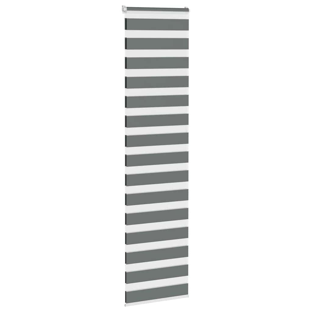 vidaXL Jaluzea tip zebra gri închis lățime țesătură 55,9 cm poliester
