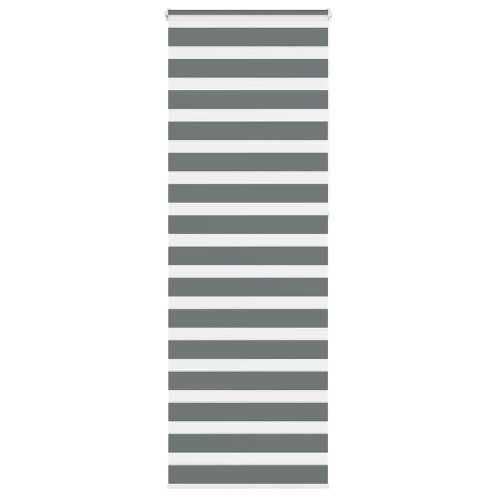 vidaXL Jaluzea tip zebra gri închis lățime țesătură 65,9 cm poliester