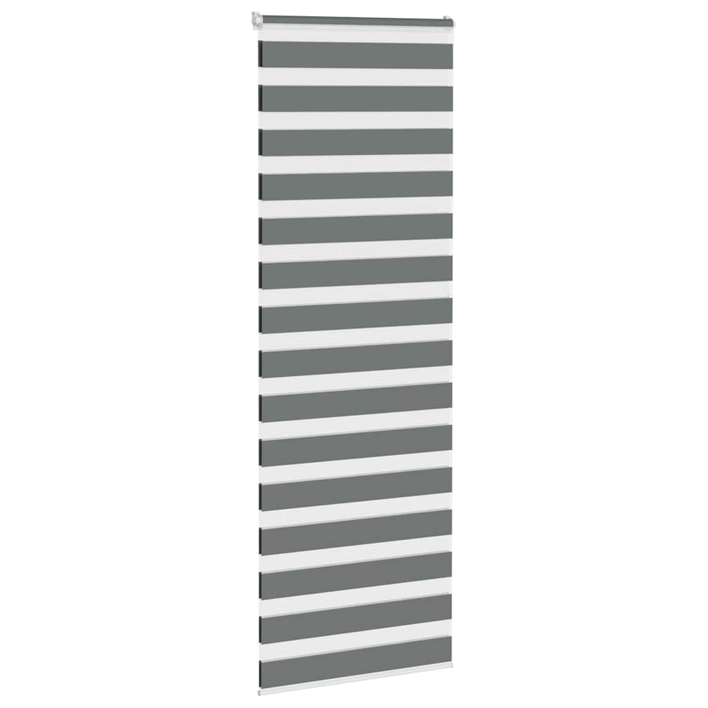 vidaXL Jaluzea tip zebra gri închis lățime țesătură 70,9 cm poliester
