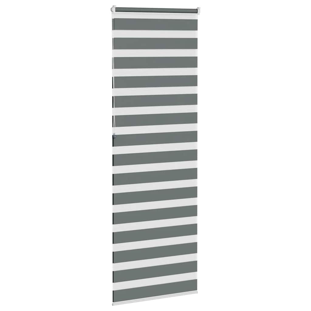 vidaXL Jaluzea tip zebra gri închis lățime țesătură 85,9 cm poliester vidaXL Jaluzea tip zebra gri închis lățime țesătură 85,9 cm poliester