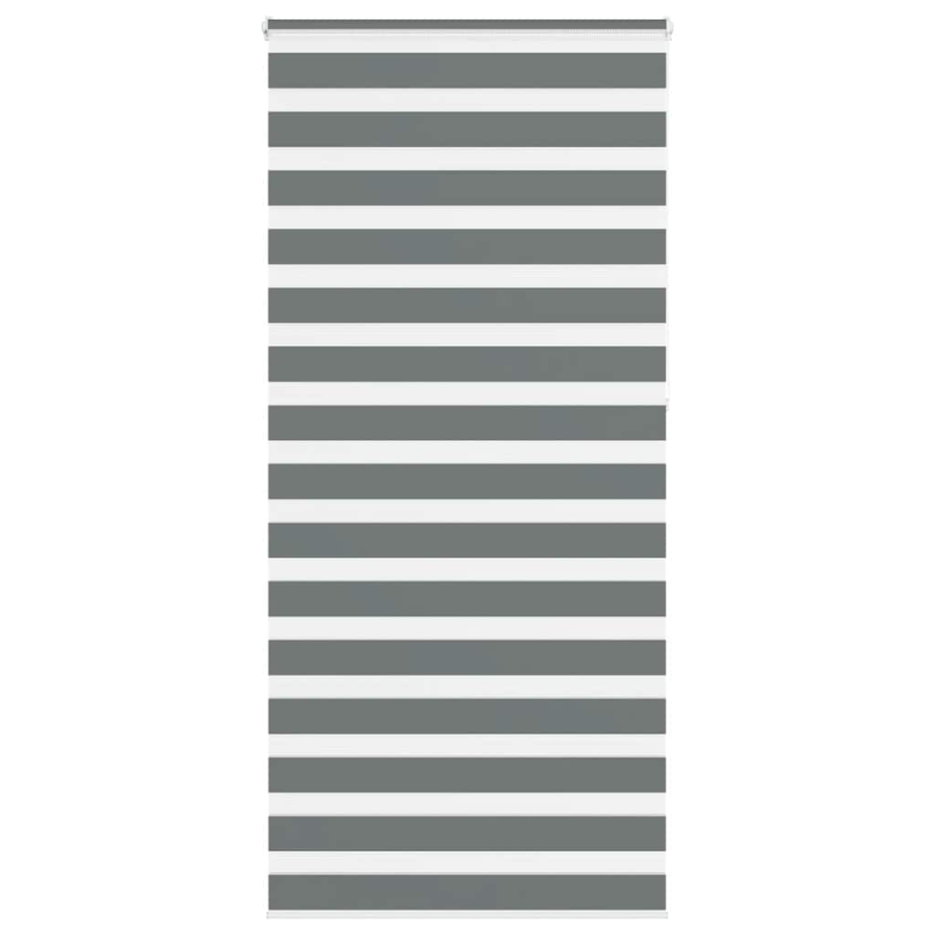 vidaXL Jaluzea tip zebra gri închis lățime țesătură 90,9 cm poliester