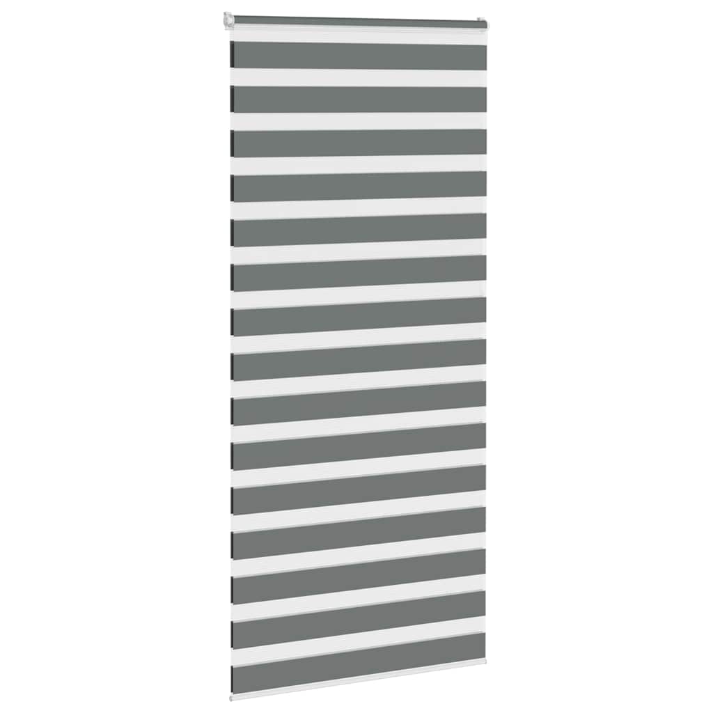 vidaXL Jaluzea tip zebra gri închis lățime țesătură 100,9 cm poliester