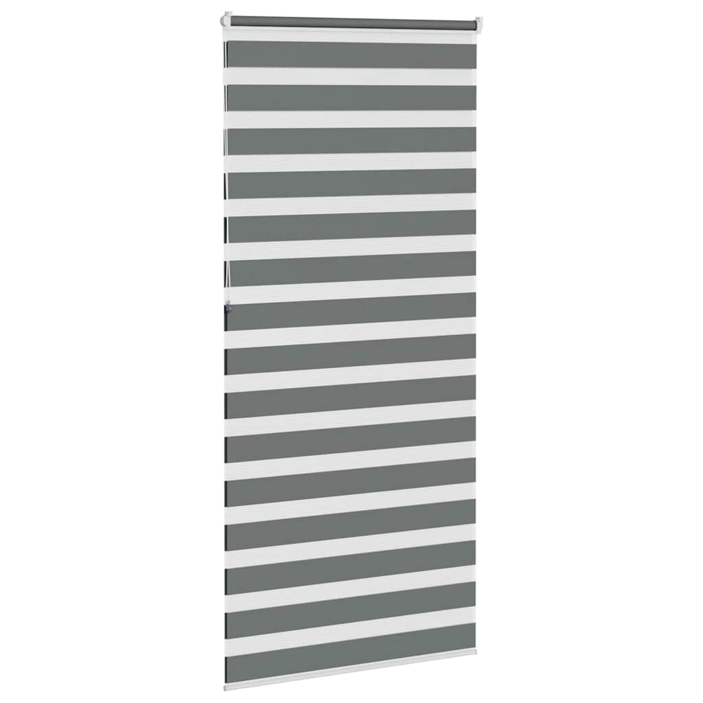 vidaXL Jaluzea tip zebra gri închis lățime țesătură 100,9 cm poliester