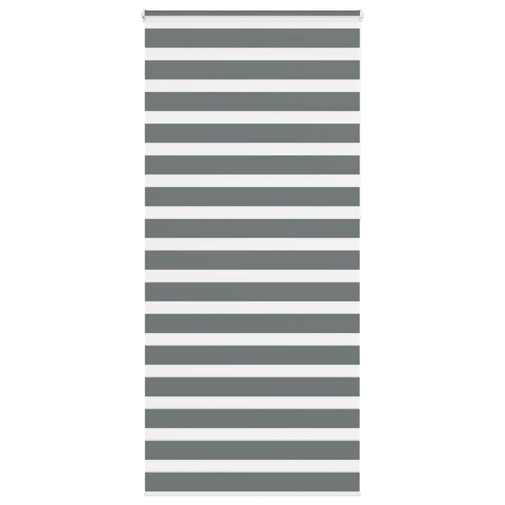 vidaXL Jaluzea tip zebra gri închis lățime țesătură 100,9 cm poliester