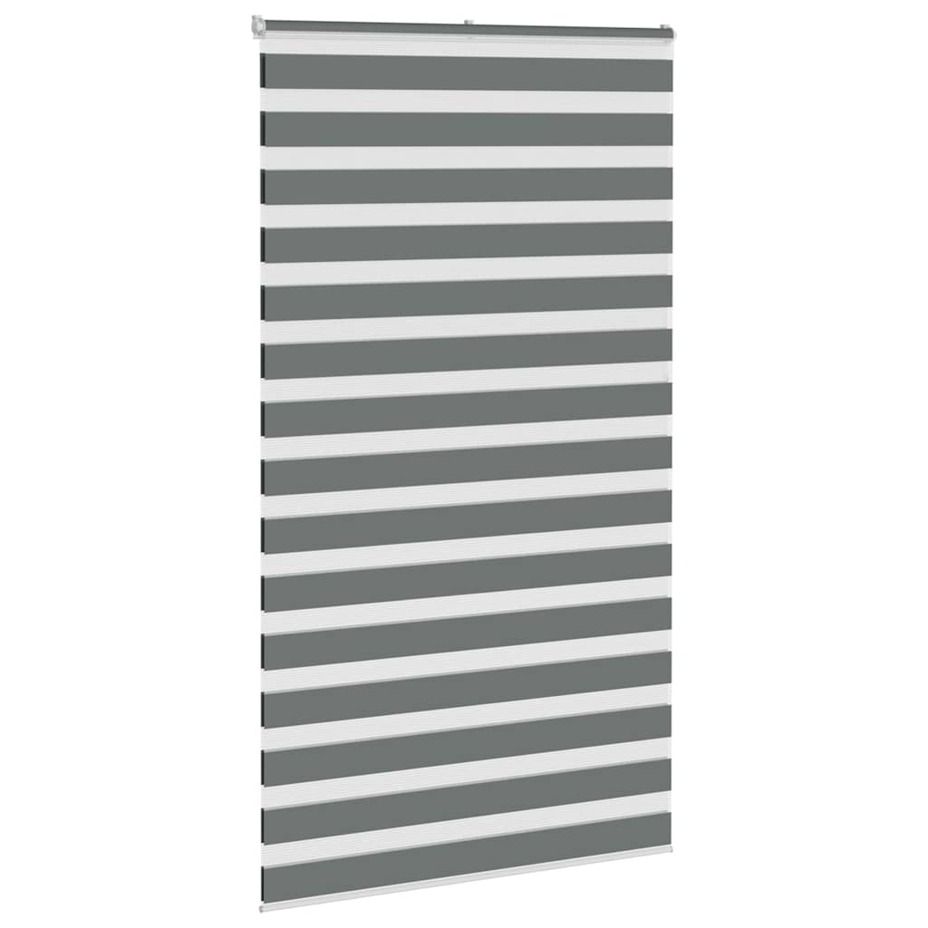 vidaXL Jaluzea tip zebra gri închis lățime țesătură 115,9 cm poliester