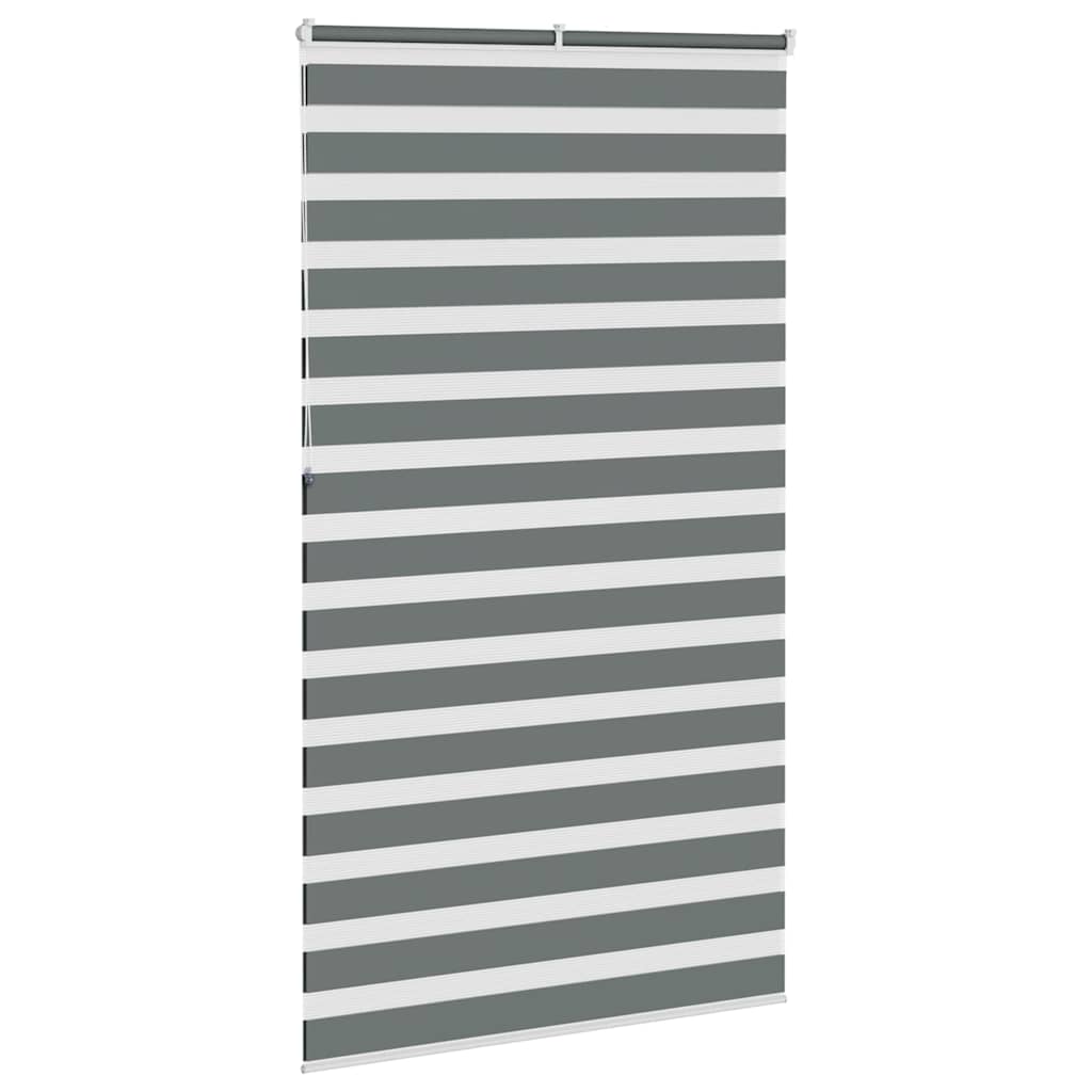 vidaXL Jaluzea tip zebra gri închis lățime țesătură 125,9 cm poliester