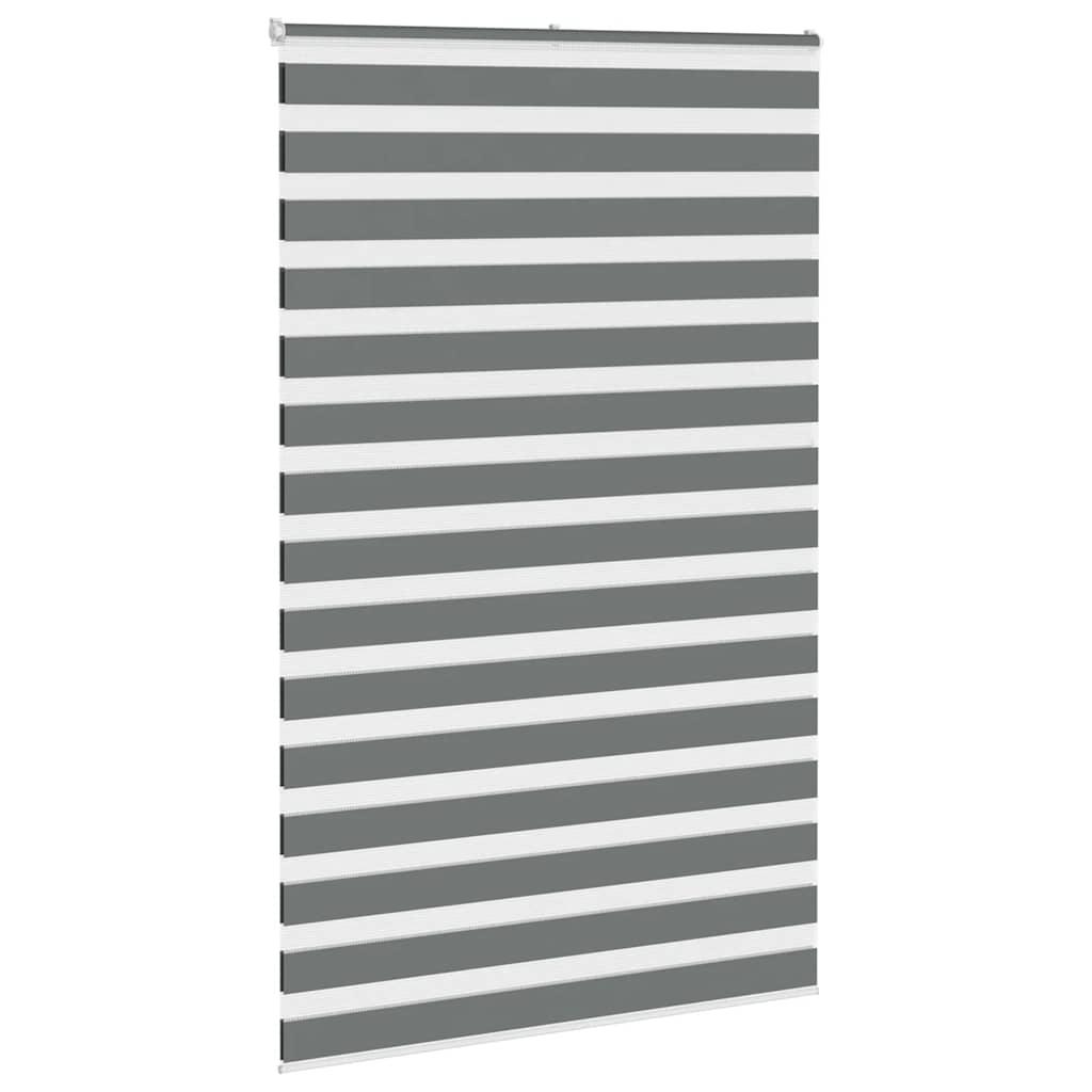 vidaXL Jaluzea tip zebra gri închis lățime țesătură 135,9 cm poliester