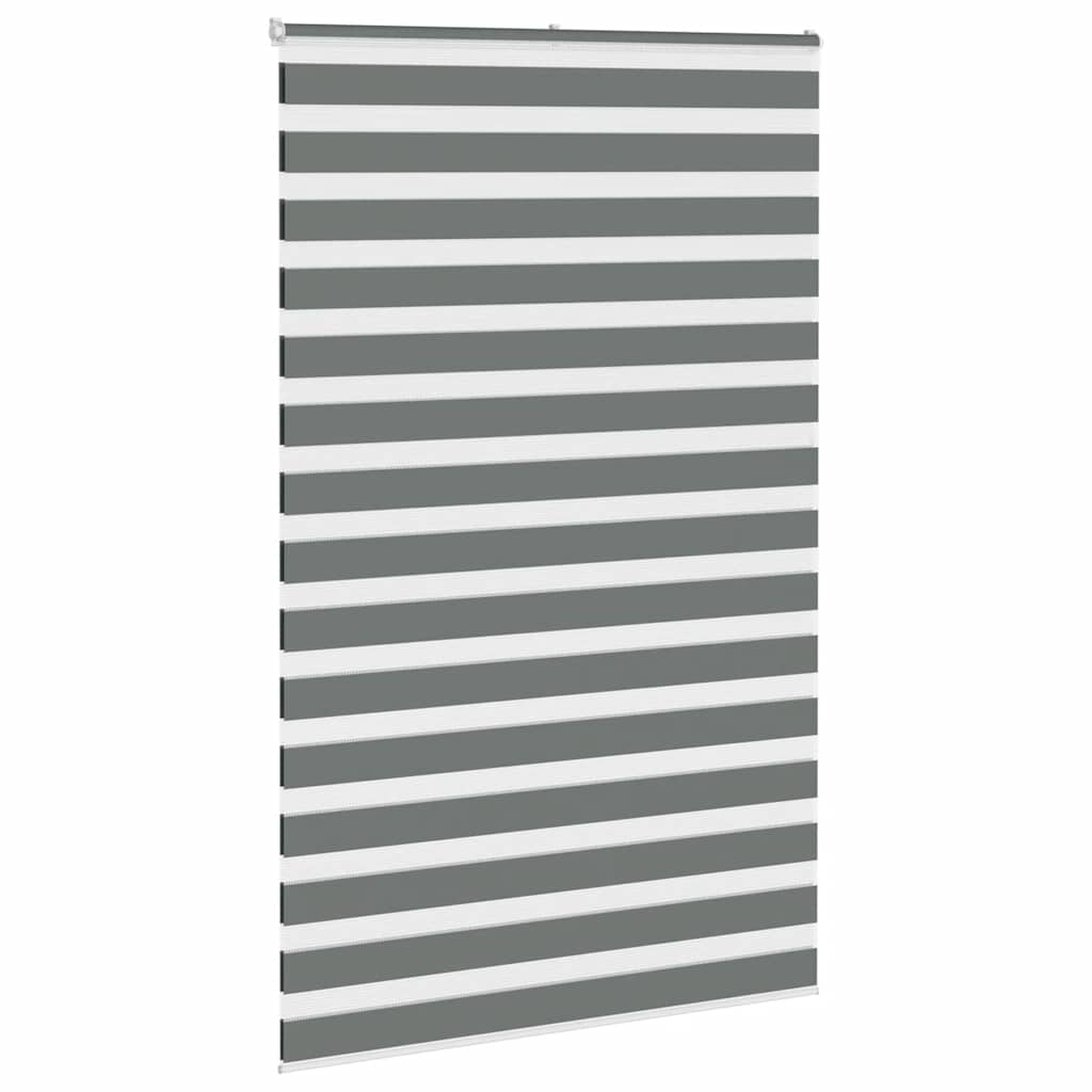 vidaXL Jaluzea tip zebra gri închis lățime țesătură 145,9 cm poliester