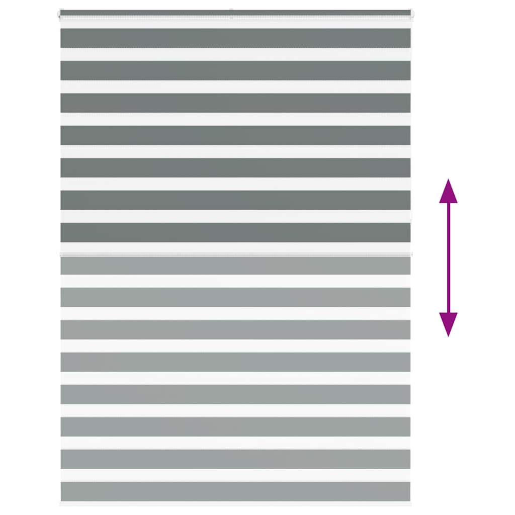 vidaXL Jaluzea tip zebra gri închis lățime țesătură 150,9 cm poliester
